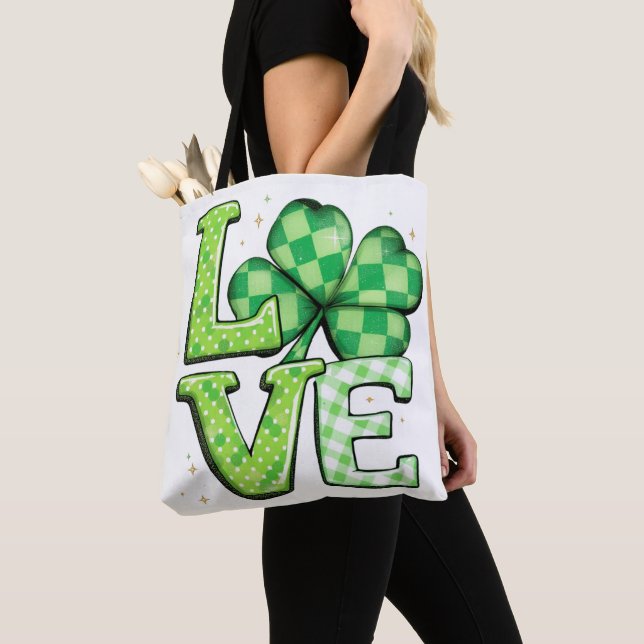 Bolso De Tela St. Patrick's Day Love Green Irish (Detalle)