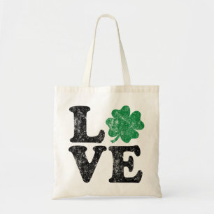 Bolso De Tela St Patrick's Day LOVE Shamrock Irish