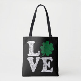 Bolso De Tela St Patrick's Day LOVE Shamrock Irish