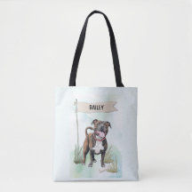 Staffordshire Bull Terrier Acuarela Personalizada