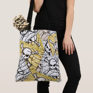 Bolso De Tela Stamp Skull