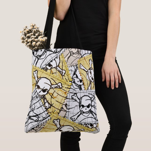 Bolso De Tela Stamp Skull (Detalle)