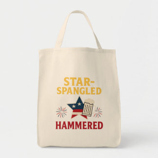 Bolso De Tela "Star-Spangled Hammered Tee – Funny Drunk 4th of J