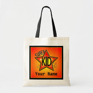 Bolso De Tela Star Super Kid Name Personalizado Tote Bag