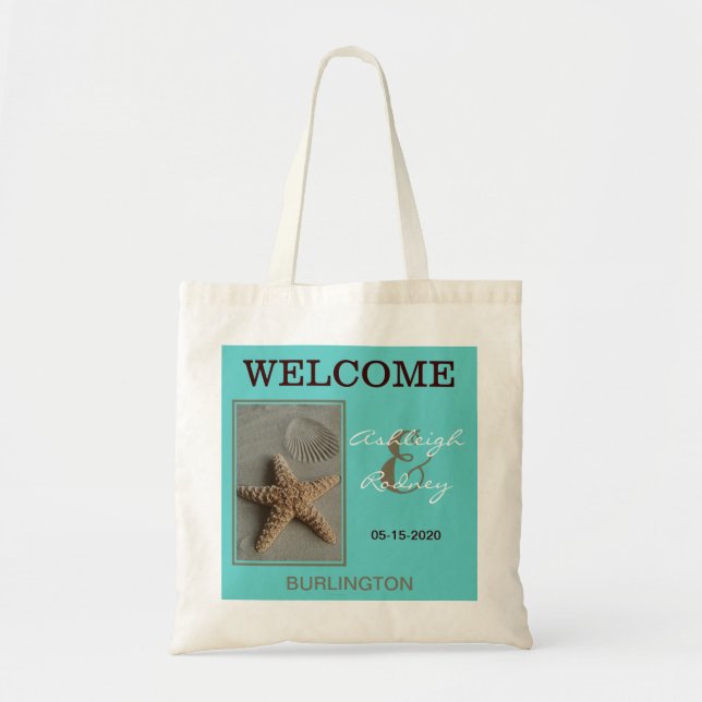 Bolso De Tela Starfish Beach Wedding Bags (Frente)