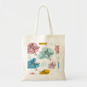 Bolso De Tela Starfish en colores de moda elegante patrón