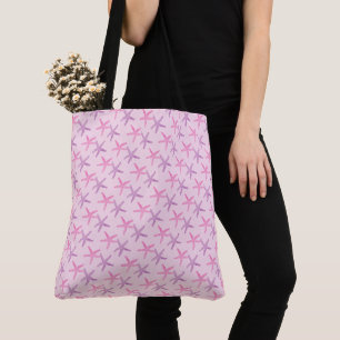 Bolso De Tela Starfish rosa y púrpura