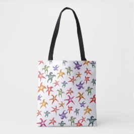 Bolso De Tela Starfishes coloridas, Tote de arte de las estrella
