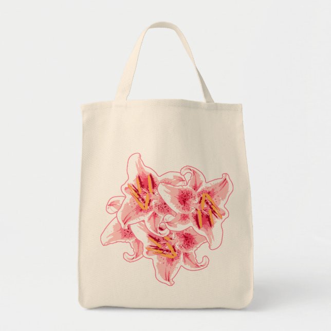 Bolso De Tela Stargazer Lilies (Frente)