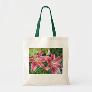 Bolso De Tela Stargazer Lilies Garden Floral