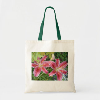 Bolso De Tela Stargazer Lilies Garden Floral