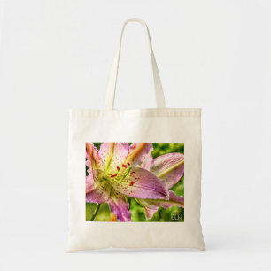 Bolso De Tela Stargazer Lily/ Watercolor Look/ Floral Art