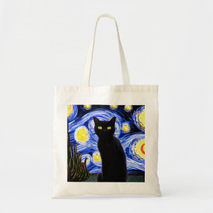 Bolso De Tela Starry Cat Night Tote Bag