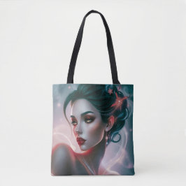 Bolso De Tela Starry Glam Tote Bag: Mujer elegante