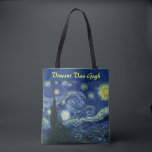 Bolso De Tela Starry Night Vincent van Gogh Arte Impresionante<br><div class="desc">Vicente van Gogh (neerlandés, 1853 - 1890) Noche estrellada, 1889, Aceite sobre lienzo sin marco: 73 × 92 cm (28, 7 × 36, 2 pulgadas) Este cuadro representa la vista desde la ventana de orientación oriental de la sala de asilo de Van Gogh en Saint-Rémy-de-Provence, añadió. aldea idealizada. Ha estado...</div>