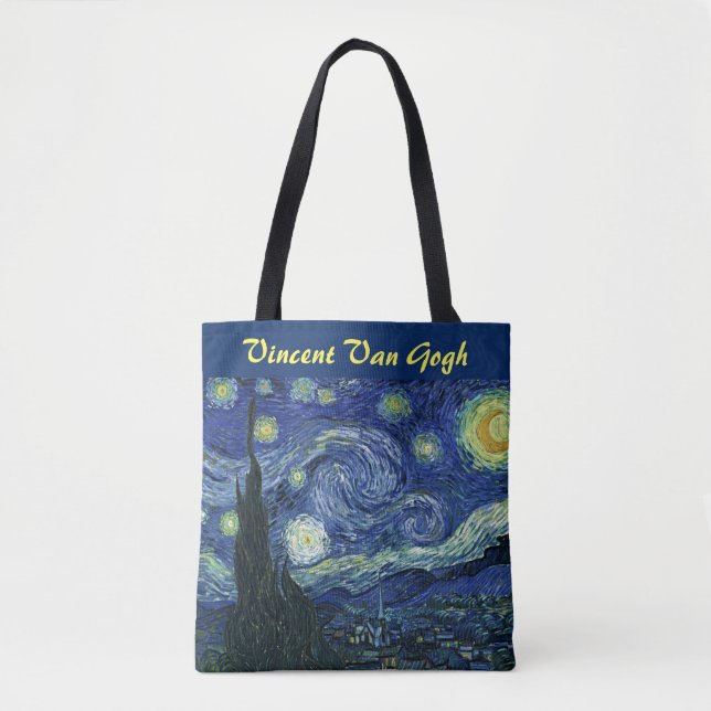 Bolso De Tela Starry Night Vincent van Gogh Arte Impresionante (Anverso)