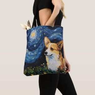 BOLSO DE TELA STARRY NOCHE TEMÁTICO PEMBROKE CORGI DOG