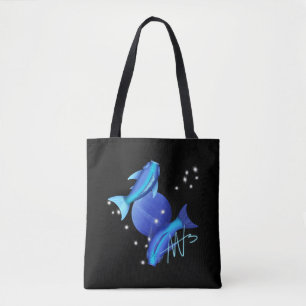 Bolso De Tela Starry Pisces Neptune Zodiac