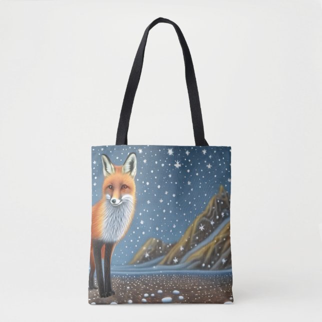 Bolso De Tela Starry Starry Night Storybook Fox (Anverso)