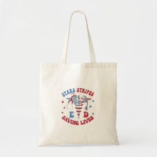 Bolso De Tela Stars Stripes E D Salvando vidas