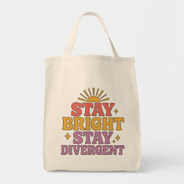 Bolso De Tela Stay Bright, Stay Divergent