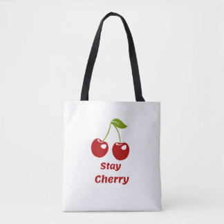 Bolso De Tela Stay Cherry - Tote blanco
