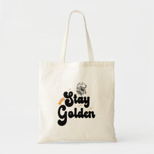Bolso De Tela Stay Golden Groovy Retriever Dog Animal Pet Lover