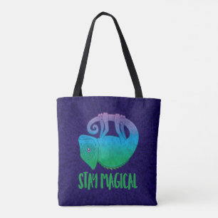 Bolso De Tela Stay Magical Levitation Chameleon