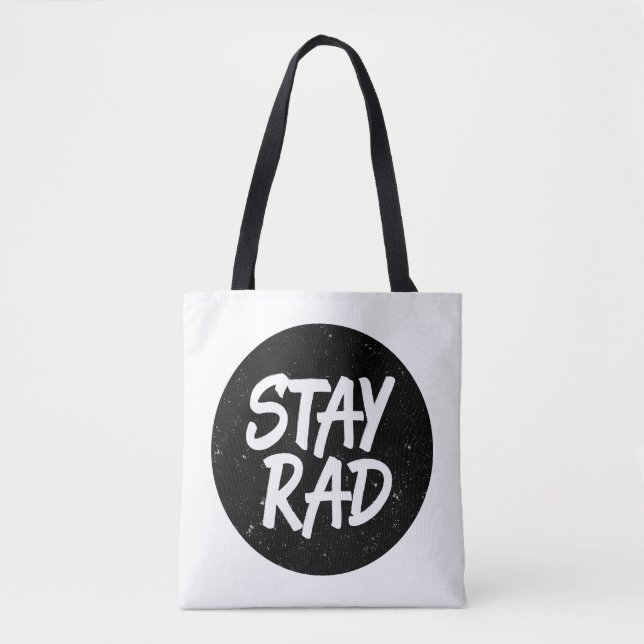 Bolso De Tela Stay Rad Typography (Anverso)