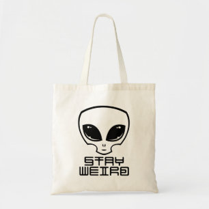 Bolso De Tela Stay Weird Alien Head