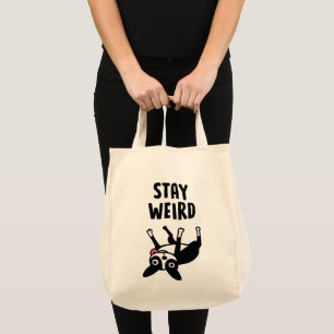 Bolso De Tela Stay Weird Funny Boston Terrier Dog