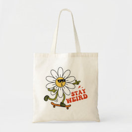 Bolso De Tela Stay Weird Skateboarding Daisy