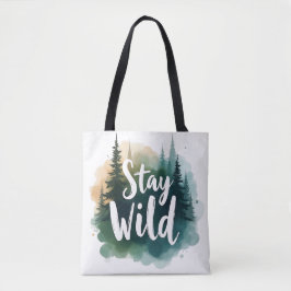 Bolso De Tela Stay Wild Tote Bag | Tienda de arte natural