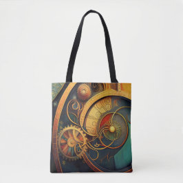 Bolso De Tela Steampunk Clockwork Abstract Design