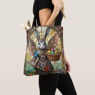 Bolso De Tela Steampunk Easter Bunny Warrior Angel