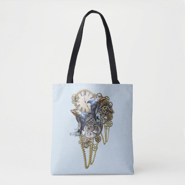 Bolso De Tela Steampunk - Escultura (Anverso)