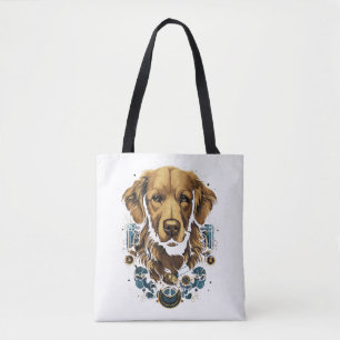 Bolso De Tela Steampunk Golden Retriever Dog Classic T-Shirt