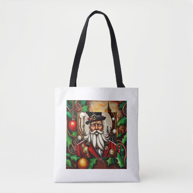 Bolso De Tela Steampunk Santa Yuletide Enchanter (Anverso)