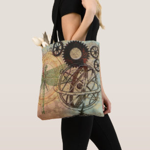 Bolso De Tela Steampunk, tote del Viejo Mundo