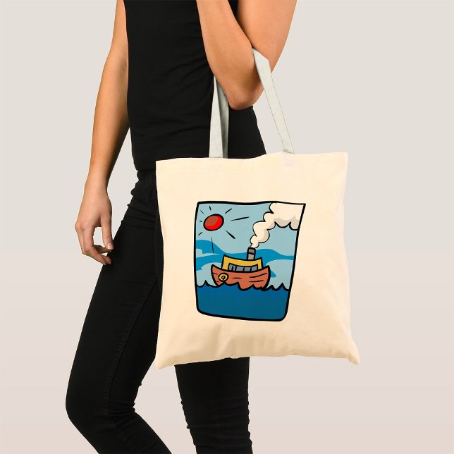 Bolso De Tela Steamship personalizado sobre el arte náutico de l (Subido por el creador)