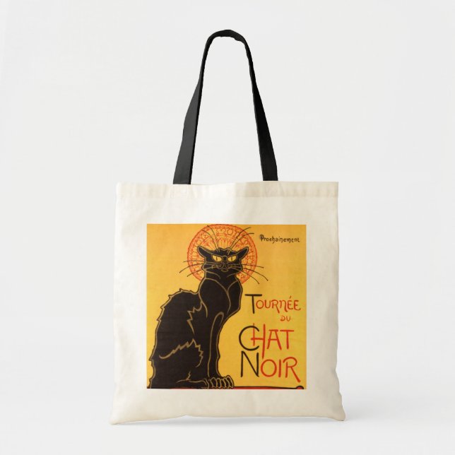 Bolso De Tela Steinlen: Charla Noir (Frente)