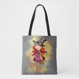 Bolso De Tela Stellalunarts Halloween Witch Cute Chica