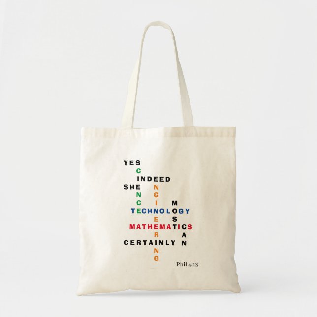 Bolso De Tela STEM Sí, De Hecho, Puede Ser Motivador (Frente)