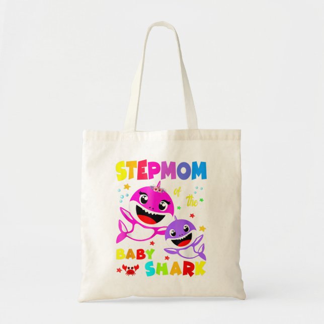 Bolso De Tela Stepmom Shark Stepmom Shark Family Mother's Day  (Frente)