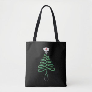 Bolso De Tela Stethoscope Árbol de Navidad Enfermera Bata de Nav