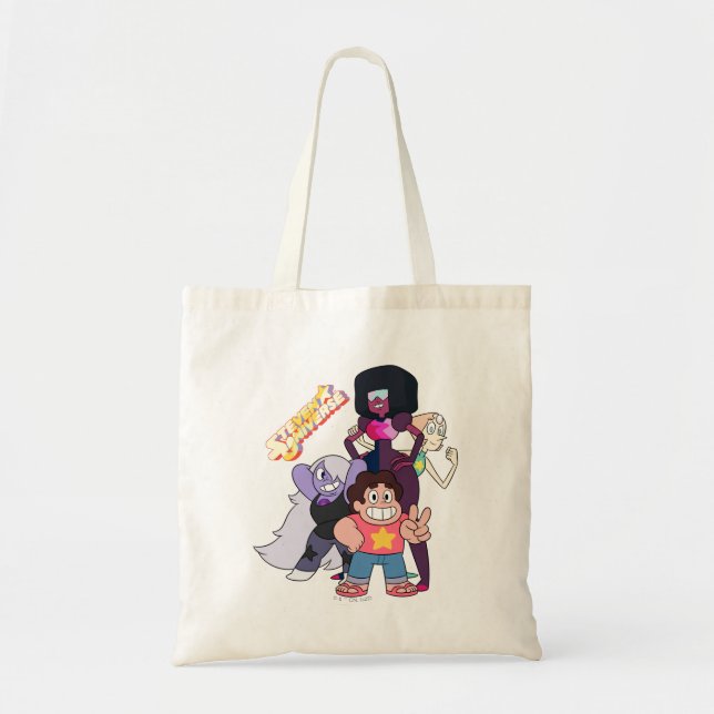 Bolso De Tela Steven Universe | Crystal Gem Group Pose (Frente)
