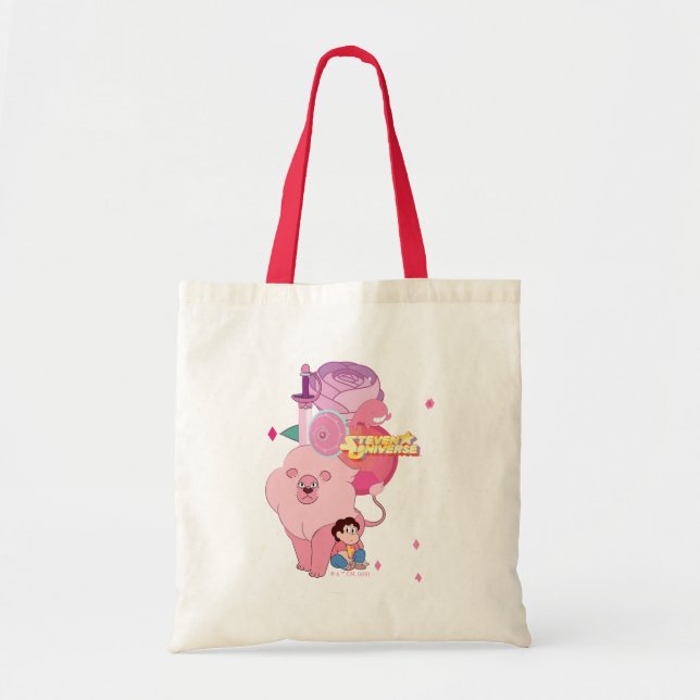 Bolso De Tela Steven Universe | Legado Rosa Quartz (Frente)