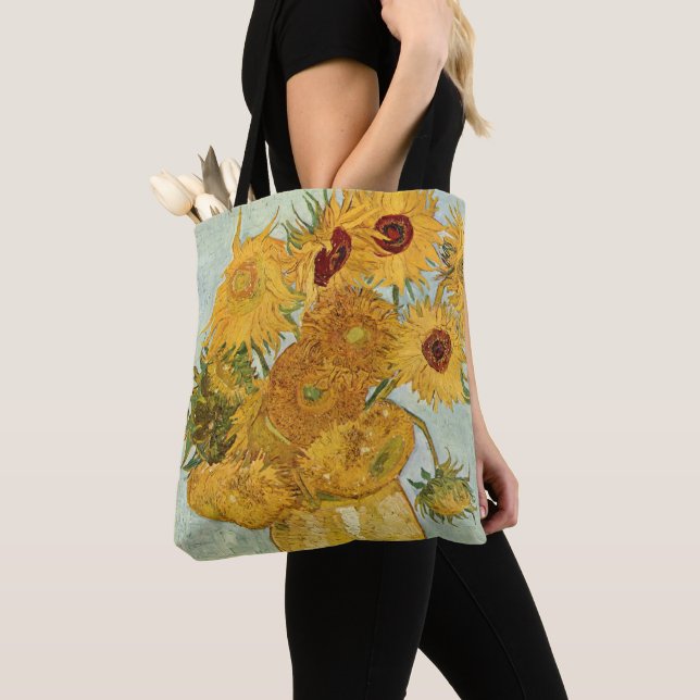 Bolso De Tela Stilleben Sunflowers de Vincent van Gogh (Detalle)