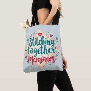 Bolso De Tela Stitching Together Recuerdos Embroidery Art