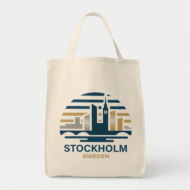 Bolso De Tela Stockholm Sweden Europe (Frente)